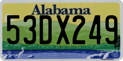 AL license plate 53DX249