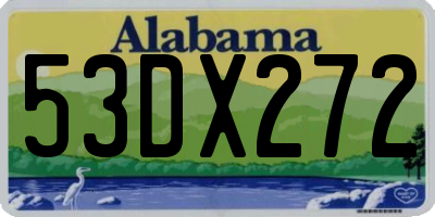 AL license plate 53DX272