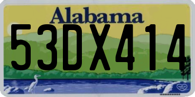 AL license plate 53DX414