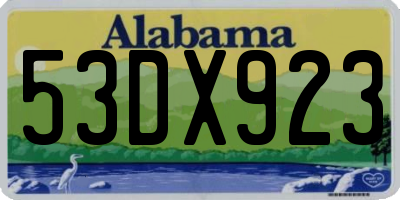 AL license plate 53DX923