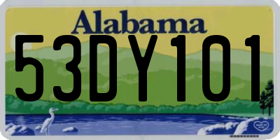 AL license plate 53DY101