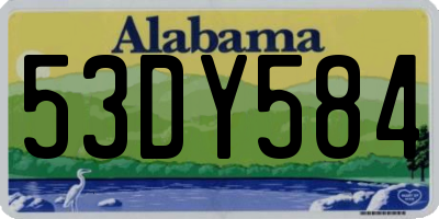 AL license plate 53DY584
