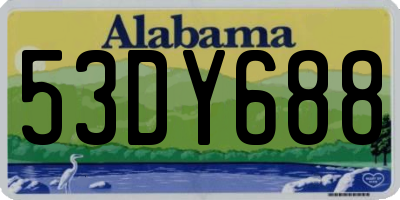 AL license plate 53DY688