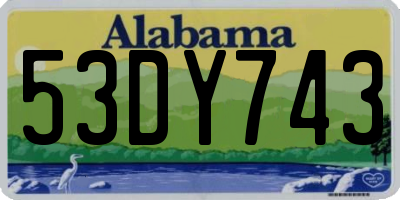 AL license plate 53DY743