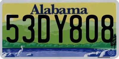 AL license plate 53DY808