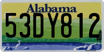 AL license plate 53DY812