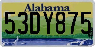 AL license plate 53DY875