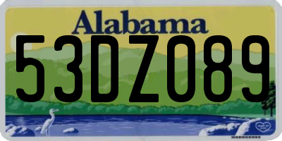 AL license plate 53DZ089