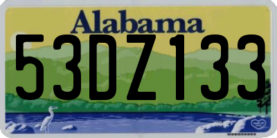 AL license plate 53DZ133