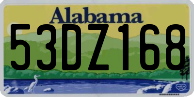 AL license plate 53DZ168