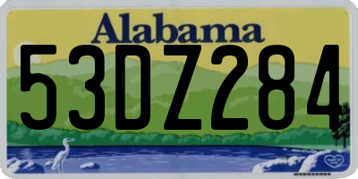 AL license plate 53DZ284