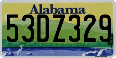 AL license plate 53DZ329