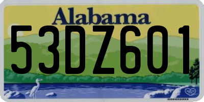 AL license plate 53DZ601