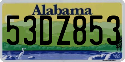 AL license plate 53DZ853