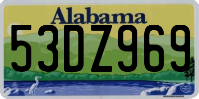 AL license plate 53DZ969
