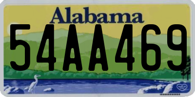 AL license plate 54AA469