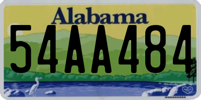 AL license plate 54AA484