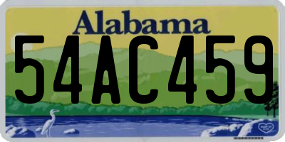 AL license plate 54AC459