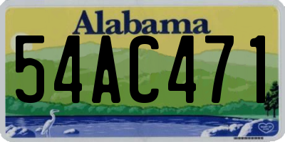 AL license plate 54AC471