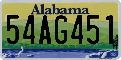 AL license plate 54AG451