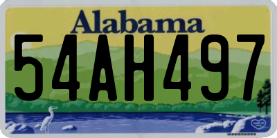 AL license plate 54AH497