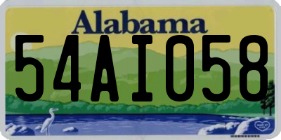 AL license plate 54AI058