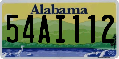 AL license plate 54AI112