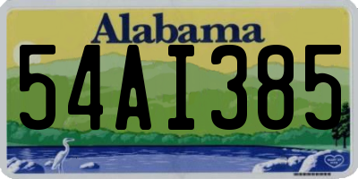 AL license plate 54AI385