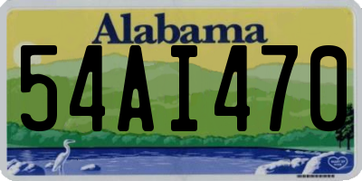 AL license plate 54AI470