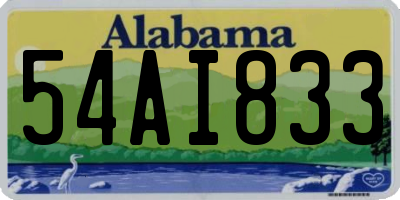 AL license plate 54AI833