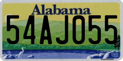AL license plate 54AJ055