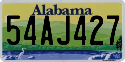 AL license plate 54AJ427