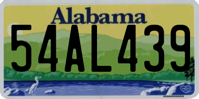 AL license plate 54AL439