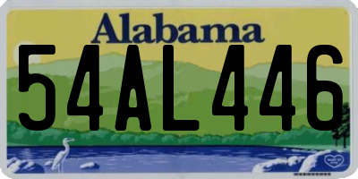 AL license plate 54AL446