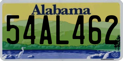 AL license plate 54AL462