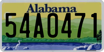 AL license plate 54AO471