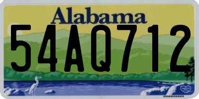 AL license plate 54AQ712