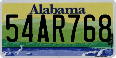 AL license plate 54AR768