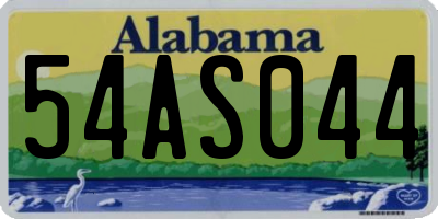 AL license plate 54AS044