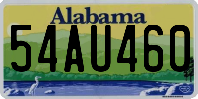AL license plate 54AU460
