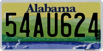 AL license plate 54AU624