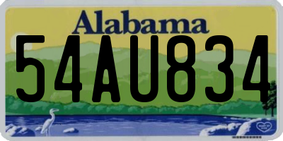 AL license plate 54AU834