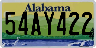 AL license plate 54AY422