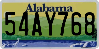 AL license plate 54AY768