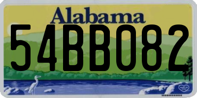 AL license plate 54BB082