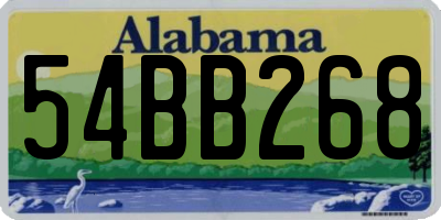 AL license plate 54BB268