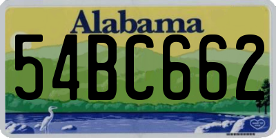 AL license plate 54BC662
