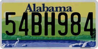 AL license plate 54BH984