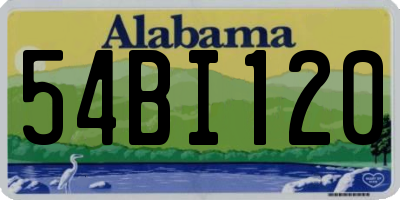 AL license plate 54BI120