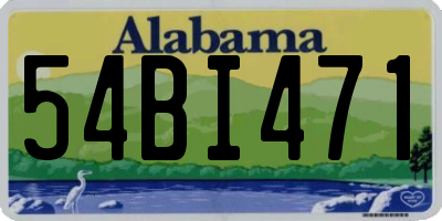 AL license plate 54BI471